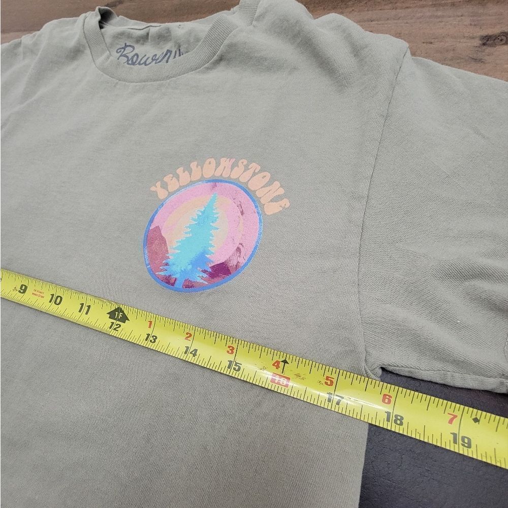 Bowery Yellowstone Graphic Short Sleeve Beige T-shirt Men's Size S 100% Cotton - Picture 7 of 7
